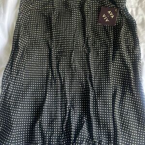 Ava & Viv (target) black  and white polka dot skirt